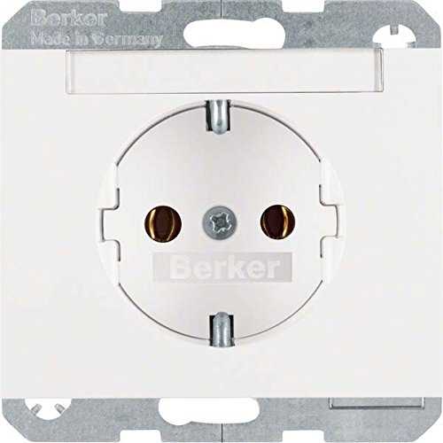 Berker 47397009 Steckdose SCHUKO mit Beschriftungsfeld K.1 polarweiß, glänzend Mesch Shop Berker 47397009 Steckdose SCHUKO mit Beschriftungsfeld K.1 polarweiß, glänzend Mesch Shop